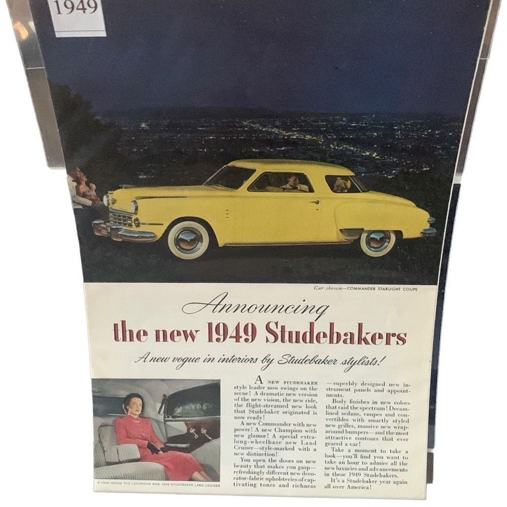 Vintage 1949 Studebaker A New Vogue in Interiors Ad Advertisment
